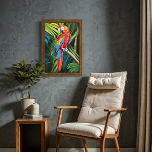 Galerie met sierschilderijen
